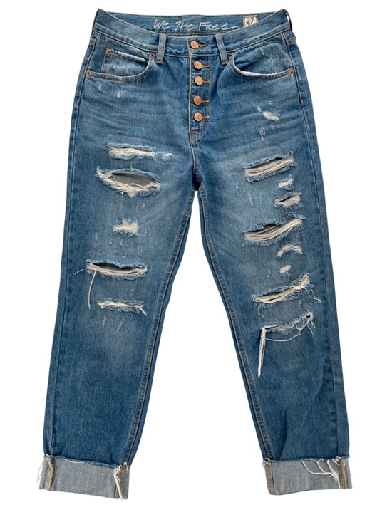 We The Free Denim - Free People We The Free High-Rise Button-Fly Boyfriend Jeans Size 30